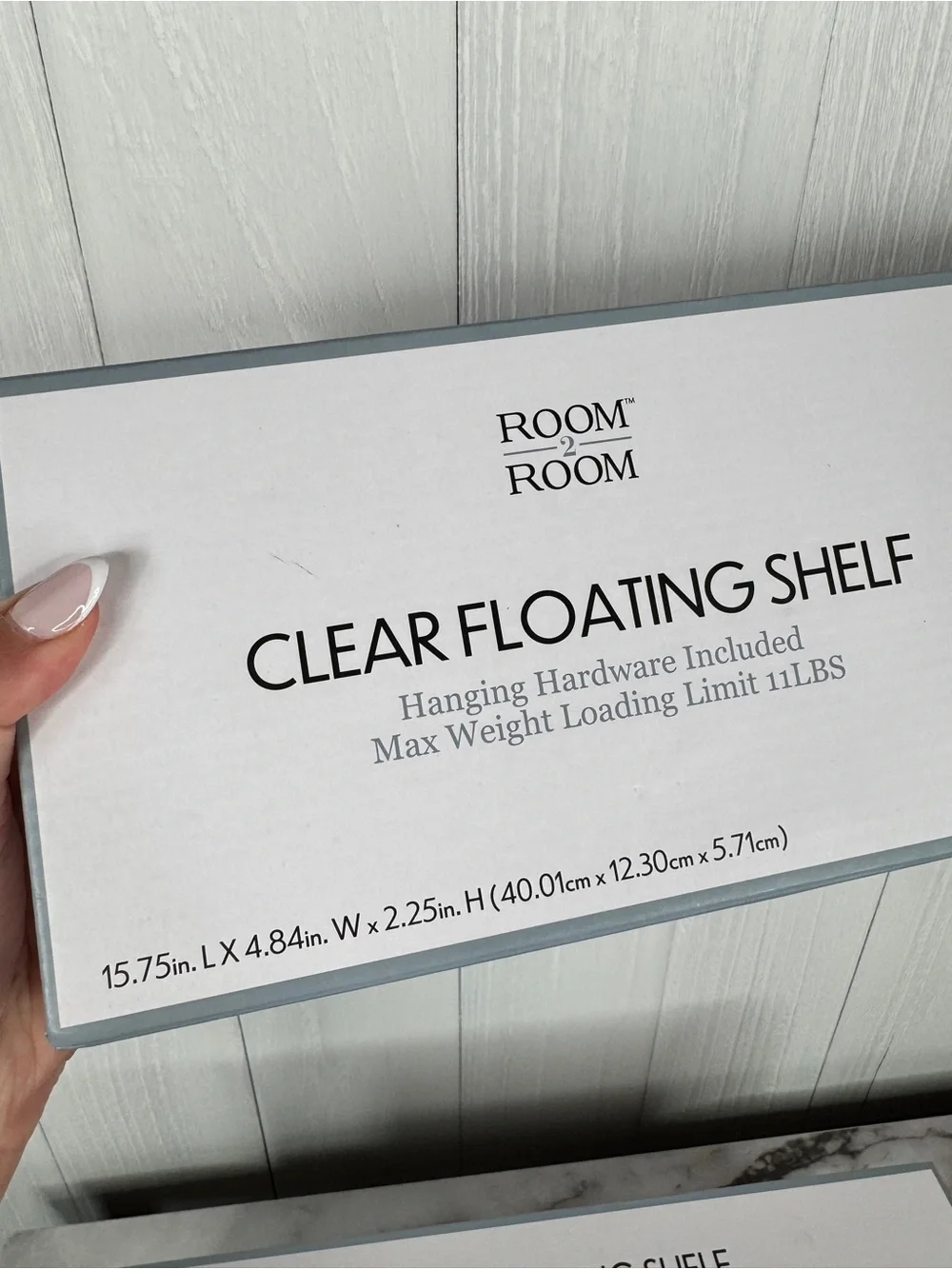 Room 2 Room Clear Floating Shelves - Lot of 2